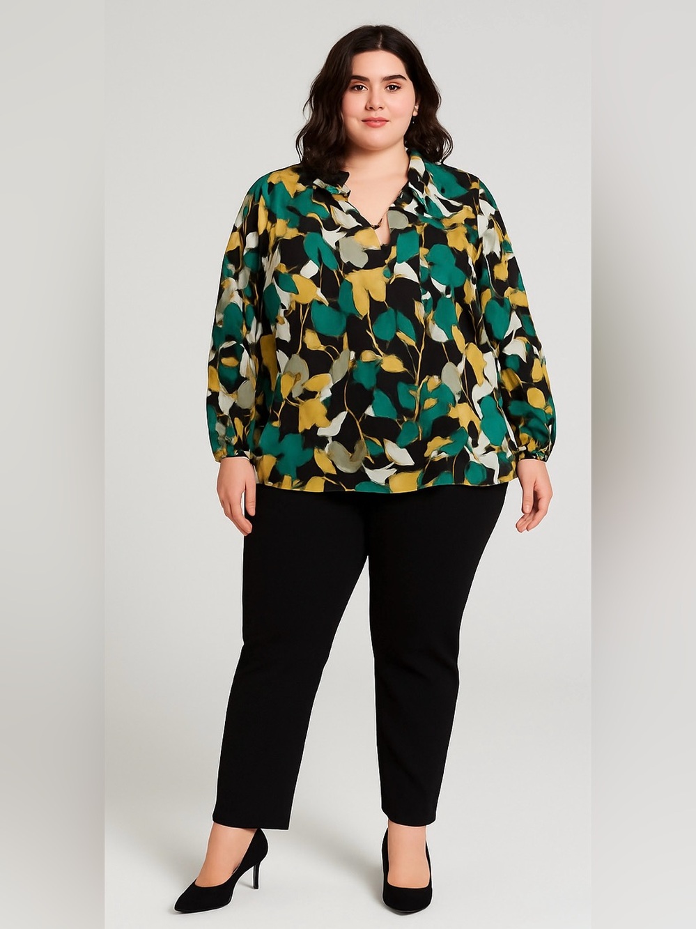 Calvin Klein Abstract Floral Blouse